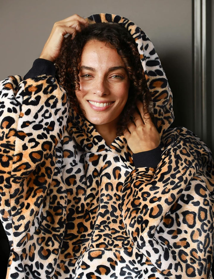 Kato Tirrinia Übergrosse Lang Hoodie, Warme Sweatshirt Decke, Weiche Flanell Damen Deckenpullover, K