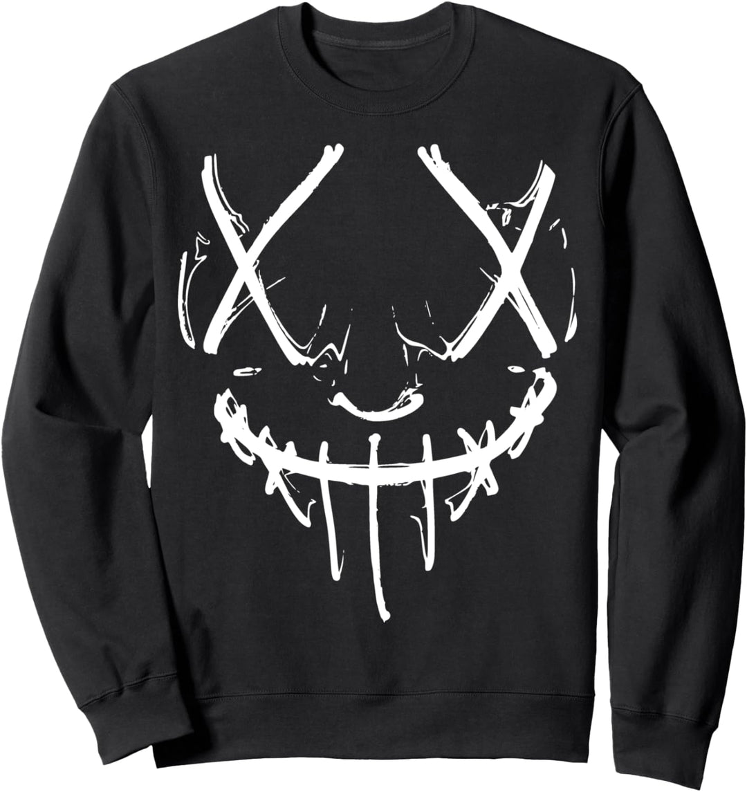 Horror Gesicht mit Purge Optik Sweatshirt