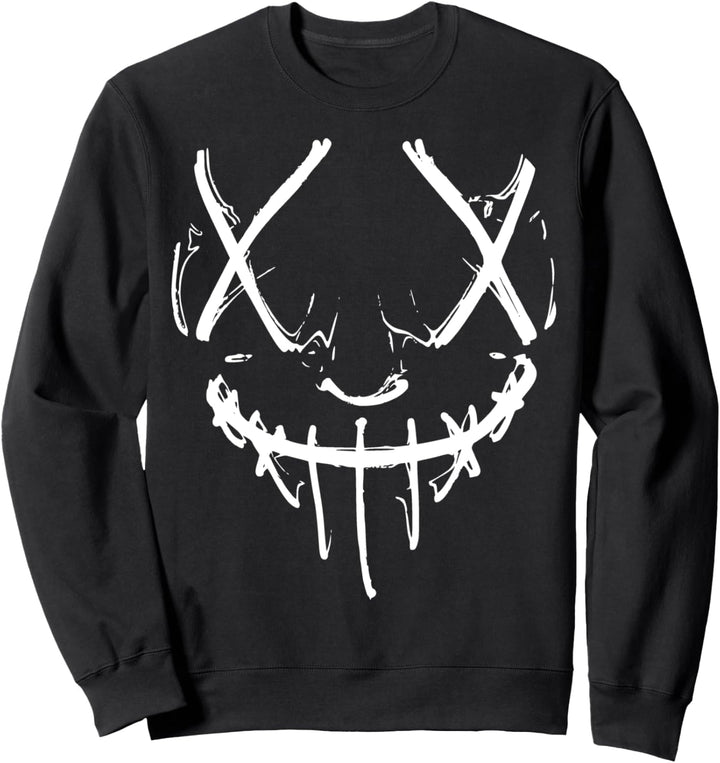 Horror Gesicht mit Purge Optik Sweatshirt