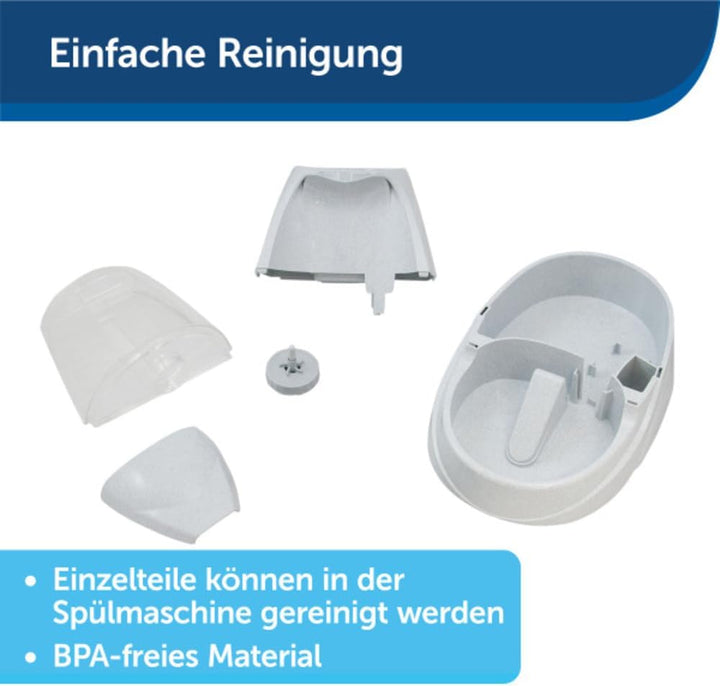 PetSafe - Drinkwell Platinum Wasserbrunnen für Hunde und Katzen, 5 l, Wasserspender für Haustiere, e
