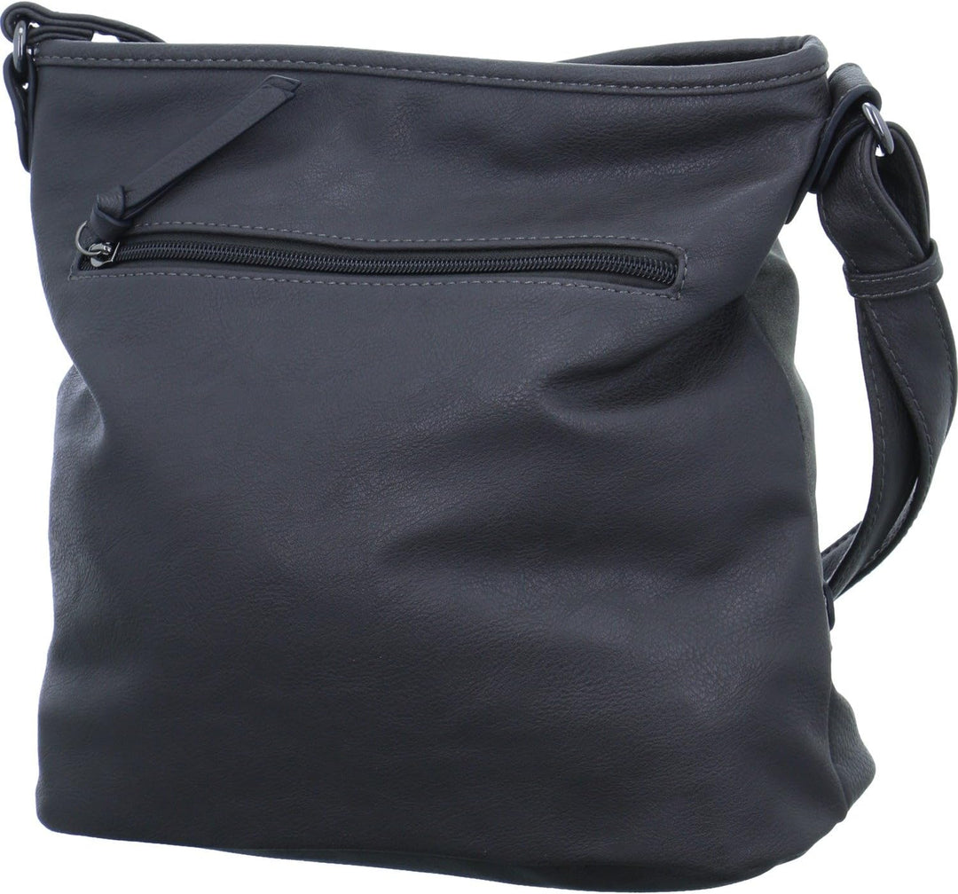 TOM TAILOR bags Juna Damen Hobo Bag Schultertasche 30 x 10 x 28 Grau, 30 x 10 x 28 Grau