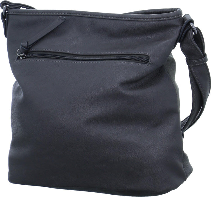 TOM TAILOR bags Juna Damen Hobo Bag Schultertasche 30 x 10 x 28 Grau, 30 x 10 x 28 Grau