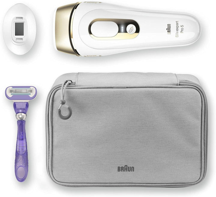 Braun Silk-expert Pro 5 IPL PL5117 Haarentferner, weiss/Gold, inkl. Etui +, Single