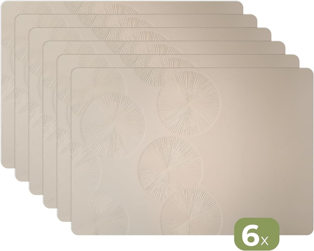 KitchenYeah© Platzsets Abwaschbar 6-Teilig 45x30 cm Tischsets Platzdeckchen rutschfeste Platzset Unt