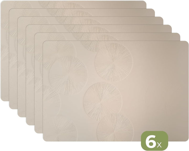KitchenYeah© Platzsets Abwaschbar 6-Teilig 45x30 cm Tischsets Platzdeckchen rutschfeste Platzset Unt