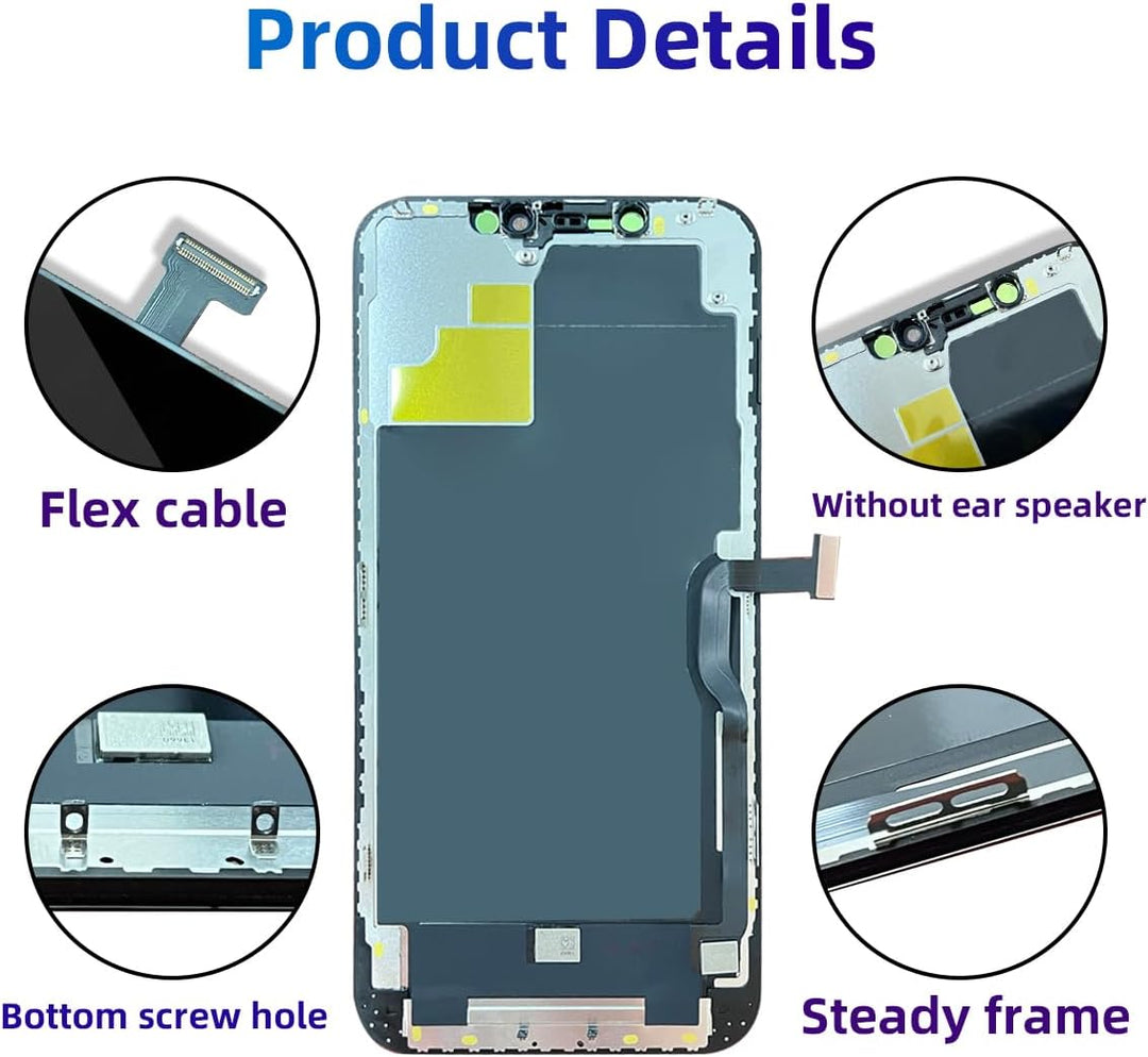 EFaith Ersatzbildschirm für iPhone 11, 6,1 Zoll (15,7 cm), Full HD LCD, Touchscreen, Digitizer Assem