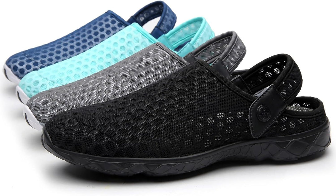 Unisex Clogs Hausschuhe Atmungsaktiv Mesh Pantoletten Sommer Beach Freizeit Schuhe rutschfest Weiche