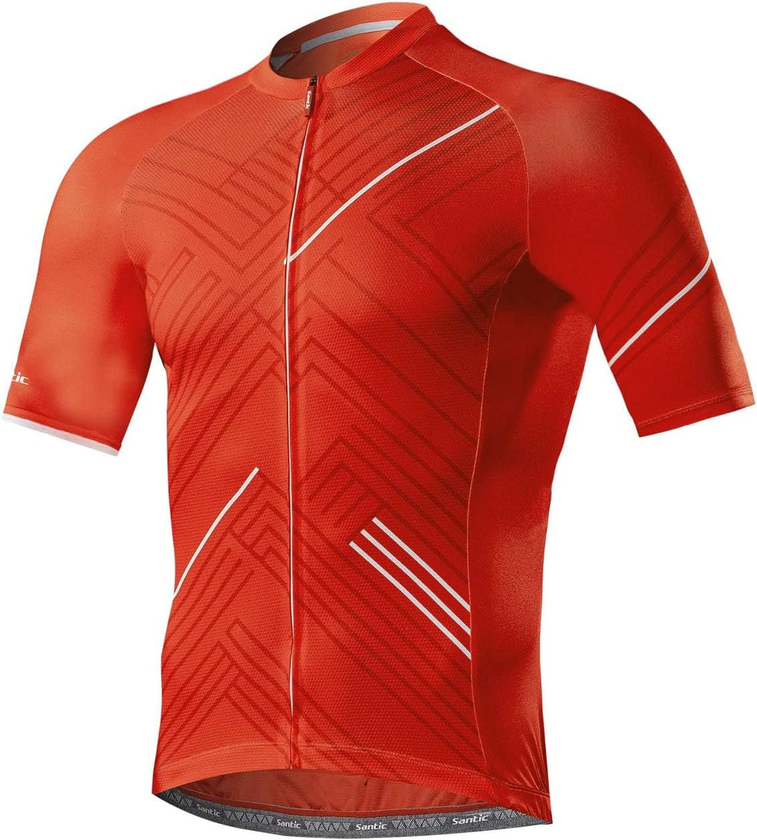 Santic Radtrikot Herren Kurzarm Fahrradtrikot Herren Fahrradshirt Radshirt Kurzarm Sommer mit Tasche