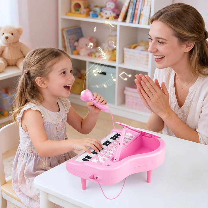 Keyboard für Kinder ab 1 2 3 - Kinderklavier ab 1 2 3 Jahre - Piano Keyboard mit Mikrofon - Musikins