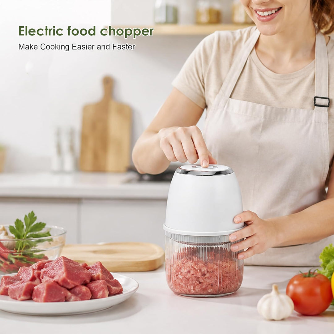 Zerkleinerer Elektrisch 350ml, Gemüsezerkleinerer Zwiebelschneider Elektrisch Multizerkleinerer, USB