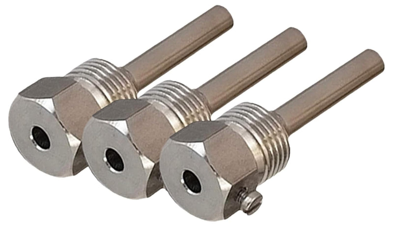 iOVEO Tauchhülse Edelstahl V4A, G 1/2 Zoll, Einbaulänge 50mm für Temperaturfühler 6mm Heizung bis 60