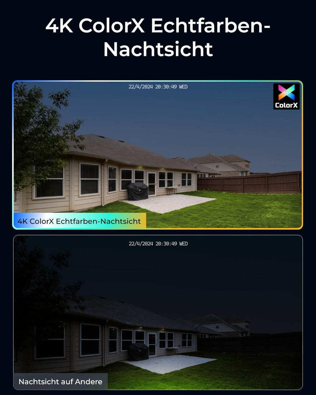 Reolink CX810 ColorX PoE Kamera, 4K UHD, Echtfarben-Nachtsicht, F1,0 Superblende, 1/1,8'' Bildsensor
