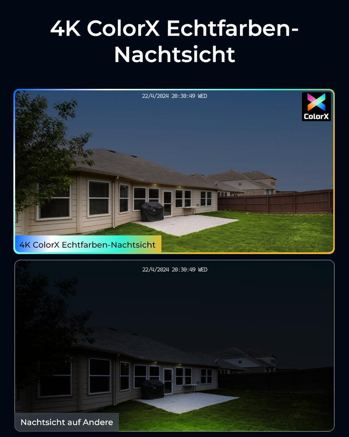Reolink CX810 ColorX PoE Kamera, 4K UHD, Echtfarben-Nachtsicht, F1,0 Superblende, 1/1,8'' Bildsensor