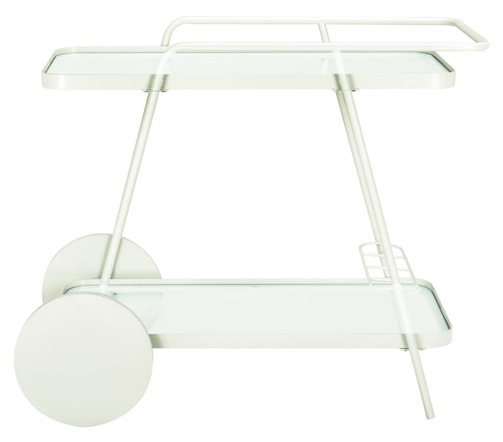 SAFAVIEH Modern 2 Etagen Barwagen, Weiss, 91 x 47 x 76