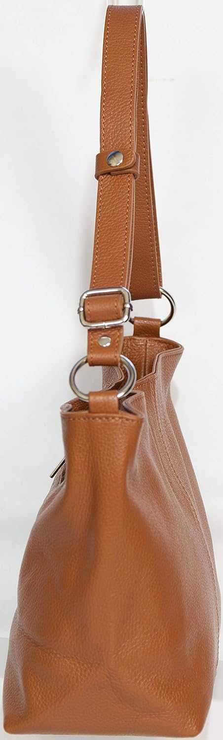 LucieElle Damen Ledertasche, Umhängetasche, Leder, Damen, Schultertasche, Leder, italienisch, Handta