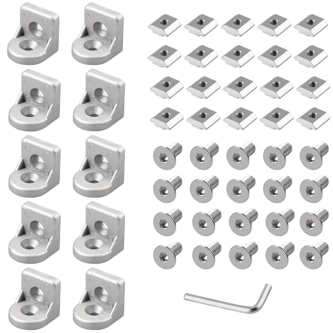 10x EYPINS Lenkwinkel Befestigungsmaterial Winkel, Aluprofil 30x30 Nut 8 Winkelverbinder Eckwinkel E