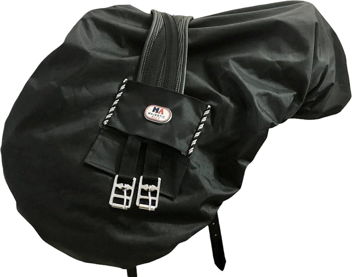 Majestic Ally Sattelbezug aus Nylon, wasserdicht, mit Fleece gefüttert, verschiedene Farben (schwarz