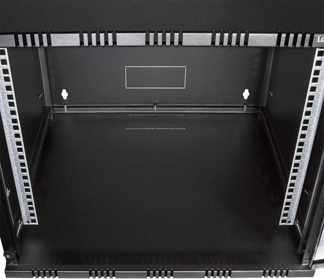 LogiLink W09A40B ECO Wandschrank 9HE (400mm Tiefe), Flat Pack (unmontiert), 48,26 cm (19 Zoll) schwa