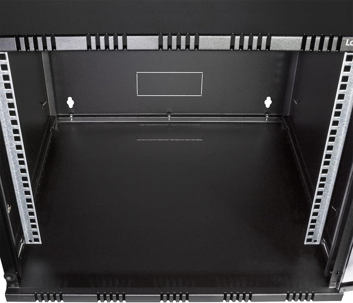 LogiLink W09A40B ECO Wandschrank 9HE (400mm Tiefe), Flat Pack (unmontiert), 48,26 cm (19 Zoll) schwa