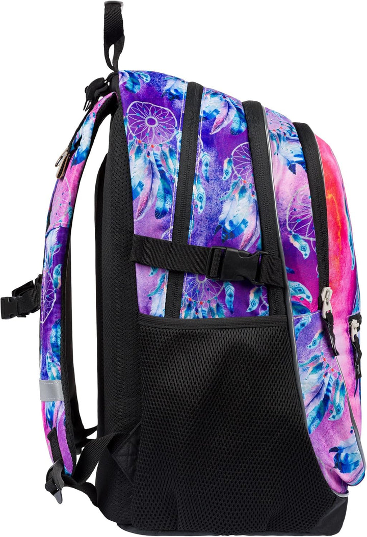 Baagl Kinderrucksack, Schulrucksack für Kinder mit ergonomisch geformter Rücken, Brustgurt und refle