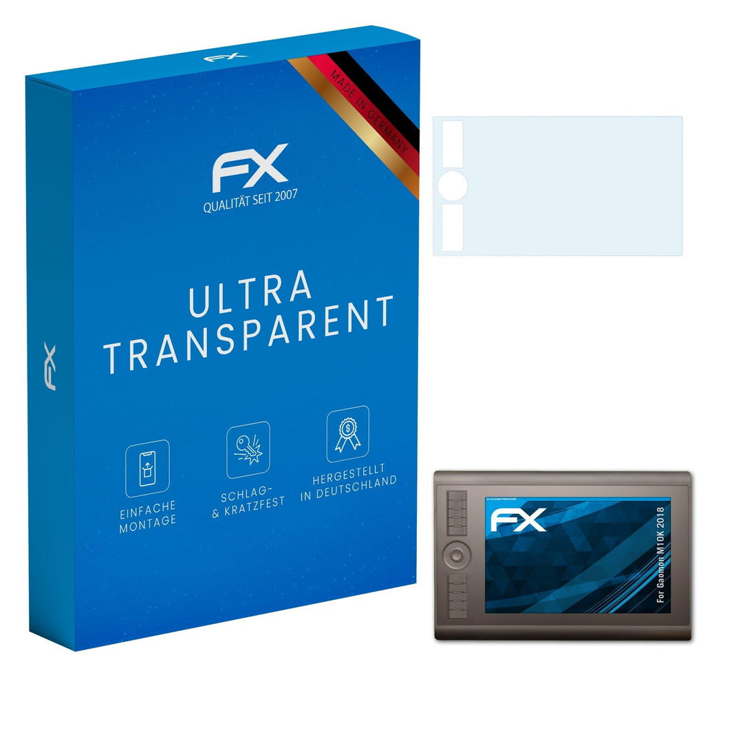 atFoliX Schutzfolie kompatibel mit Gaomon M10K 2018 Folie, ultraklare FX Displayschutzfolie (2X)