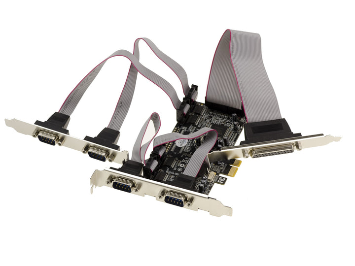 KALEA-INFORMATIQUE PCIe-Controller-Combo-Karte Parallel IEEE1284 DB25 LPT SPP ECP und 4 serielle Por