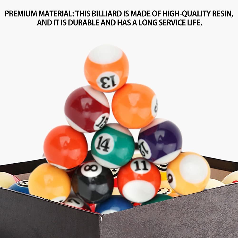 Billard Pool Balls, Umweltfreundliche Polyesterharz, Pool Training Bälle, 16 Stück 32mm, Kinder Spie