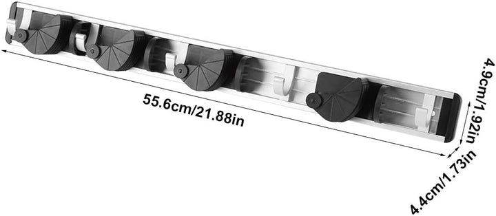 Zerodis Mopp und Besen Halter Wand montiert Rack Kleiderbügel Kehrbürste Organizer mit für Schrank R