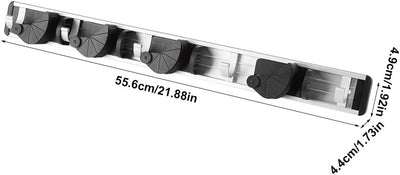 Zerodis Mopp und Besen Halter Wand montiert Rack Kleiderbügel Kehrbürste Organizer mit für Schrank R