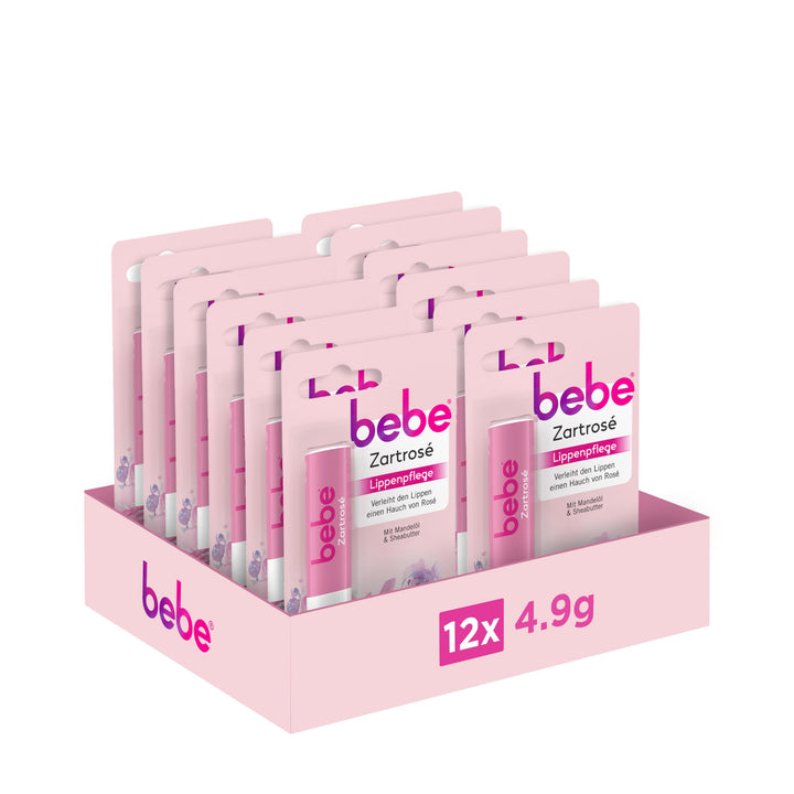 bebe Zartrosé Lippenpflege Lippenpflegestift mit Mandelöl und Sheabutter für Schutz und Pflege bei t