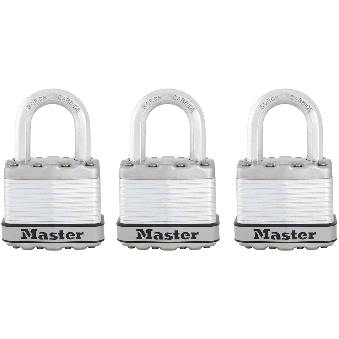 MASTER LOCK Hochsicherheits Vorhängeschloss [Schloss mit Schlüssel] [Laminiertem Stahl] [Wetterfest]