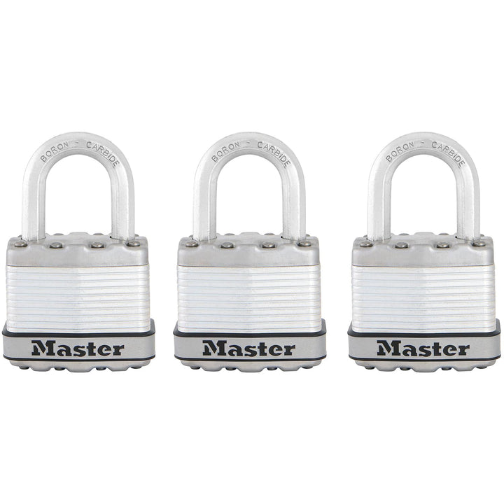 MASTER LOCK Hochsicherheits Vorhängeschloss [Schloss mit Schlüssel] [Laminiertem Stahl] [Wetterfest]