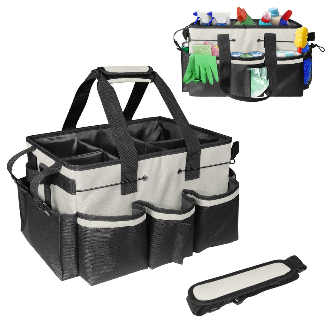 Boczif Reinigungs-Caddy-Tasche, tragbar, mit Griff, Schultergurten und Abnehmbarer Trennwand, Werkze