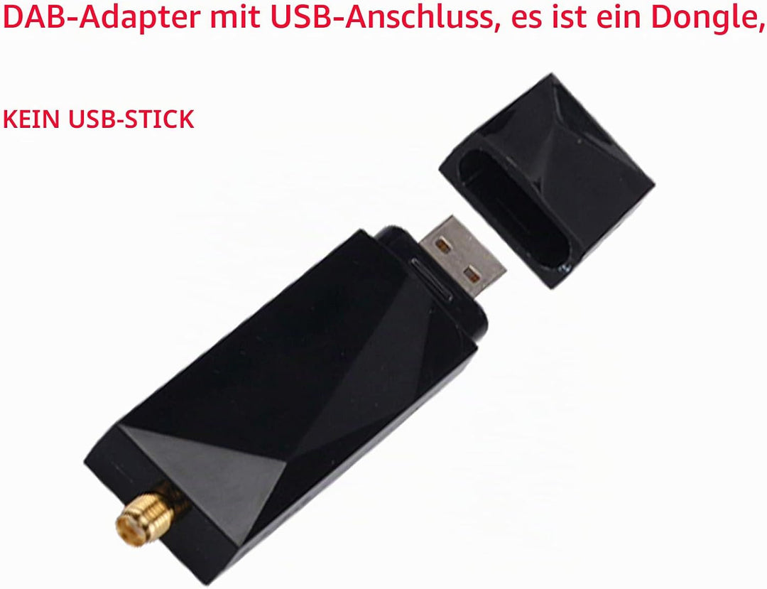 LEXXSON Auto DAB/DAB+Digitalradio Tragbarer DAB+ Radio Tuner Empfänger mit Antenne USB Dongle für di