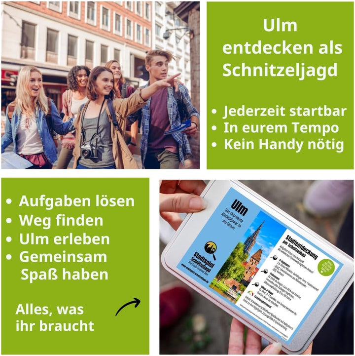 Schnitzeljagd ULM – Stadtspiel für Erwachsene und Familien | Stadtrallye durch ULM Stadtmitte | Erle