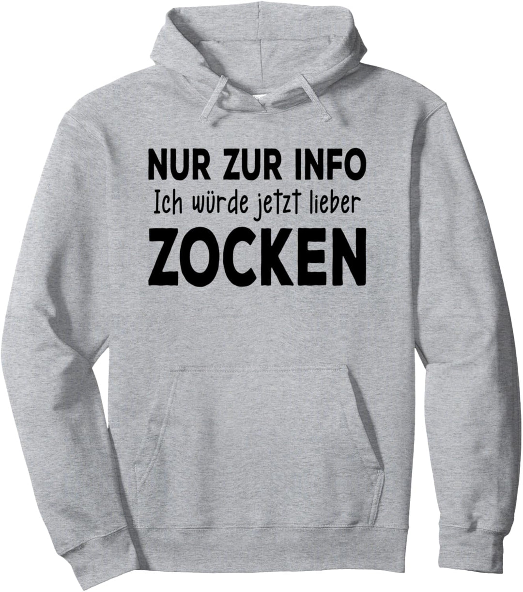 Zocker Zur Info Ich Würde Jetzt Lieber Zocken Gamer Zocker Pullover Hoodie