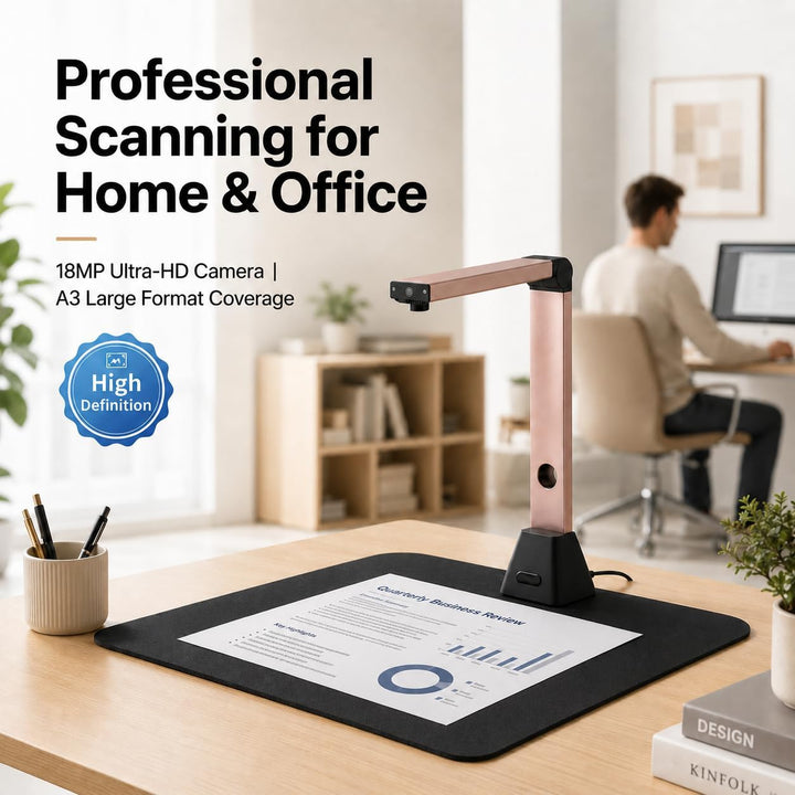 Scanner DIN A3 18MP USB：DIN A3 Scanner Dokumentenscanner 4912×3680 mit OCR Texterkennung LED Licht S