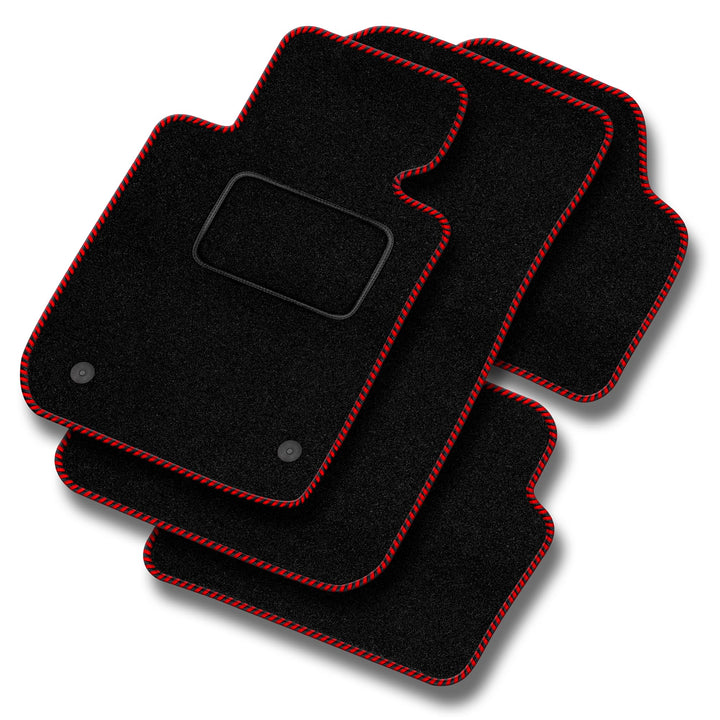 MOTOS Standard Velours-Fussmatten passend für Audi A6 C4 1994-1997 - Standard, Gewebt, Rot fussmatte