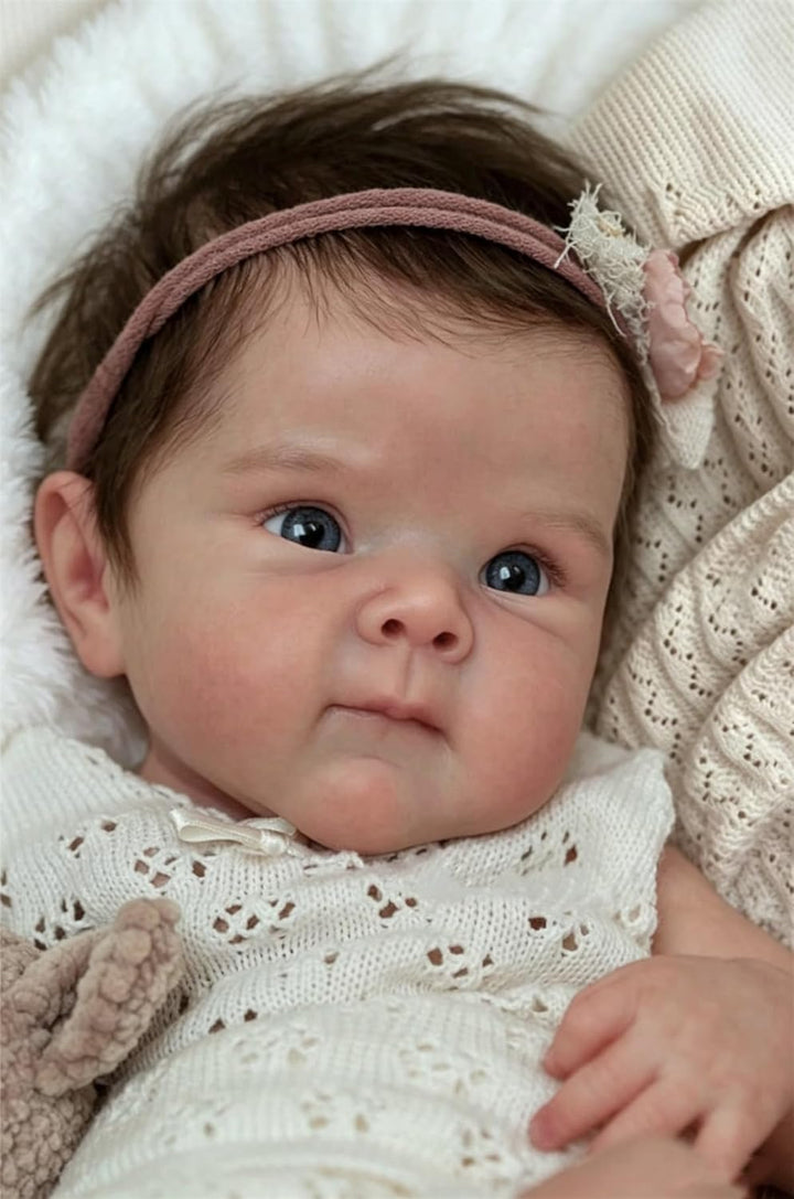 Zero pam Reborn Baby Mädchen, Reborn Baby Vollsilikon Lebensecht, 48CM Lebensechte Babypuppen,Puppe