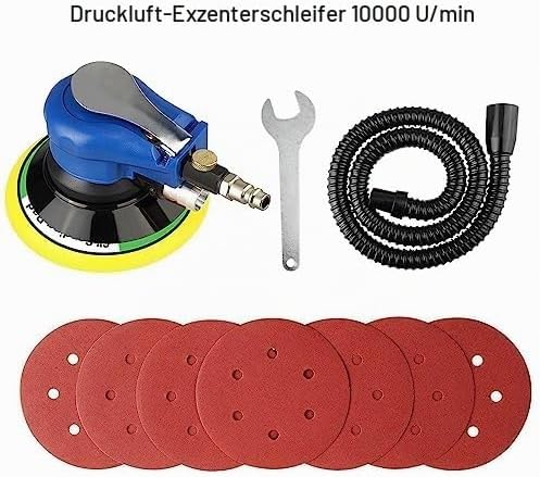Uten 15,2 cm Luft-Exzenterschleifer, Dual-Aktion, pneumatischer Handflächenschleifer mit Geschwindig