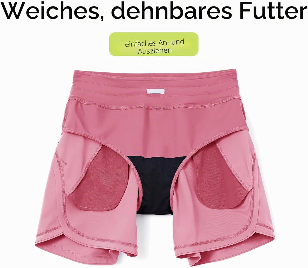 WILLIT Badeshorts Damen Badehose Schwimmen Boardshorts Schnelltrocknend Sommer Bikini Shorts High Wa
