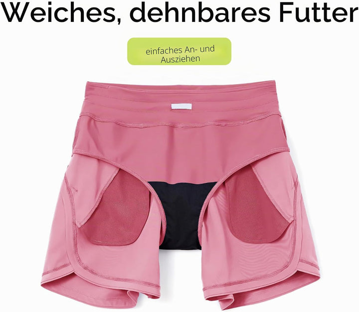 WILLIT Badeshorts Damen Badehose Schwimmen Boardshorts Schnelltrocknend Sommer Bikini Shorts High Wa