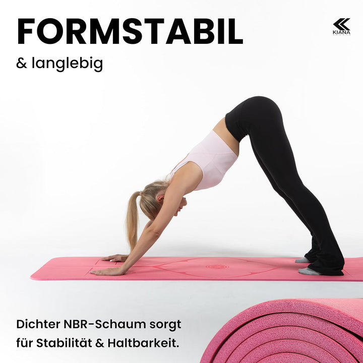 Yoga Matte aus Deutscher Entwicklung – Rutschfeste &amp; gelenkschonende Yogamatte – 2 Komfort-Dicken (1