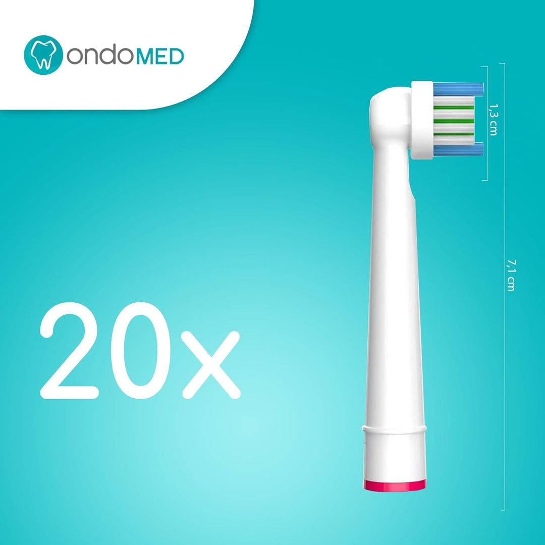 20x Precision Clean Aufsteckbürsten Kompatibel mit Oral b Elektrische Zahnbürste, Zahnbürstenaufsatz