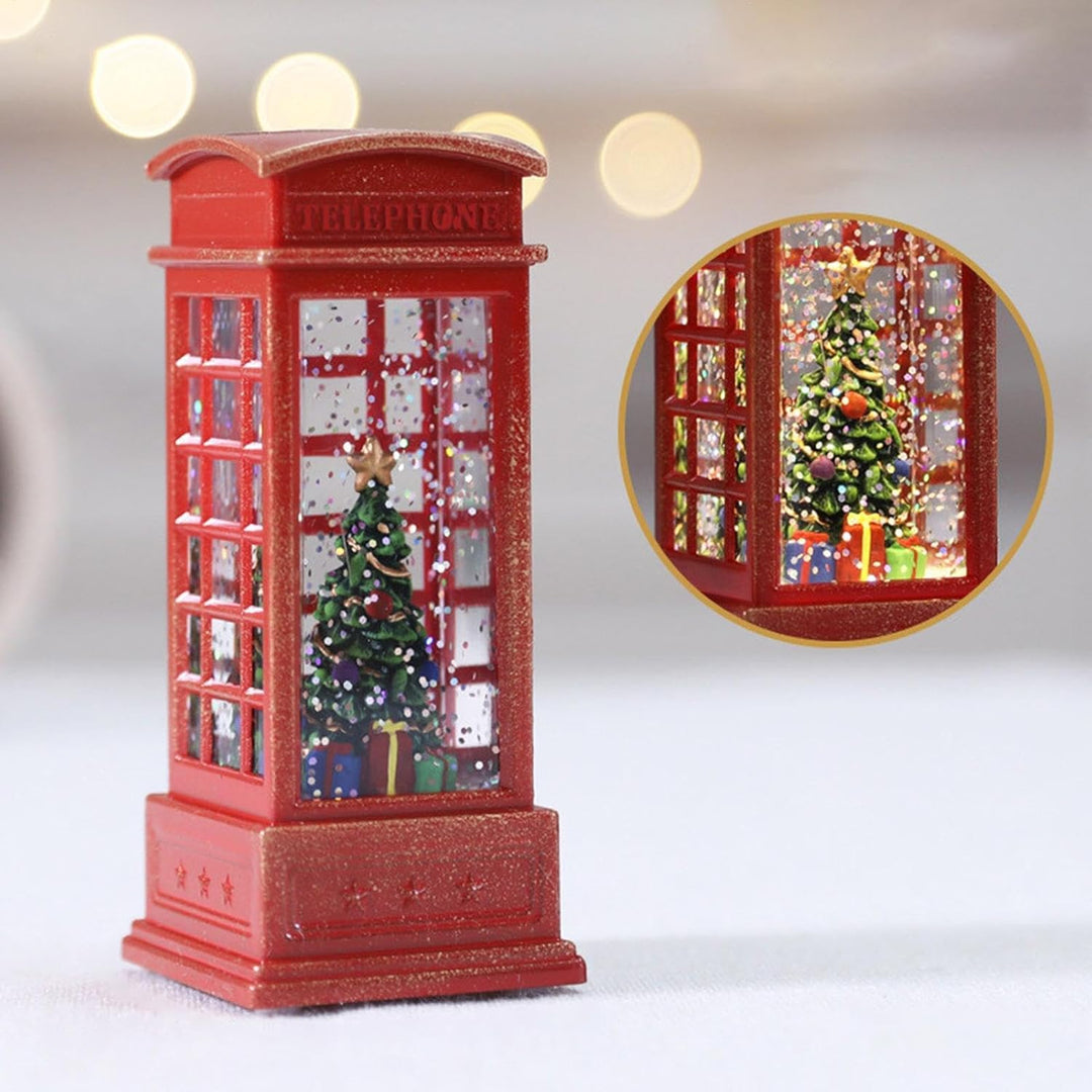 Weihnachtslaterne | Kleine Weihnachtskugeln für Telefonzelle, Tischdekoration, beleuchtete Schneekug