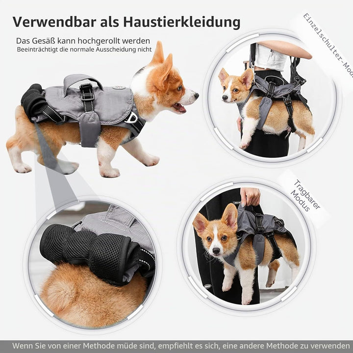 PETCUTE Haustier Rucksack Hundetragetasche,Verstellbare Brust Hunderucksack für Klein Hunde Katzen,T
