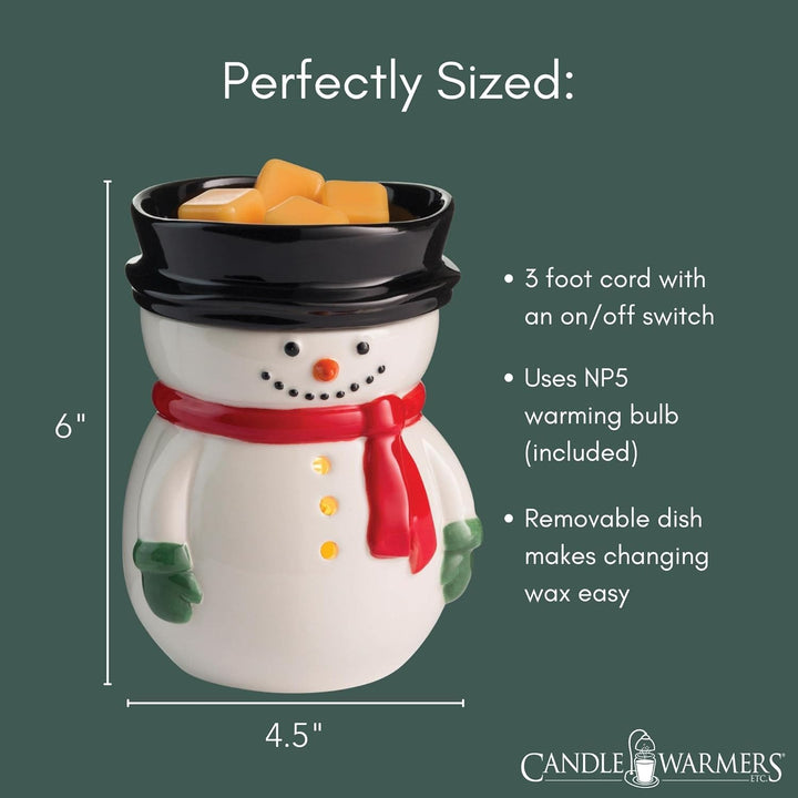 Candle Warmers Duftlampe Frosty Illumination rot/weiss elektrisch Frosty Winter Schneemann, Frosty W