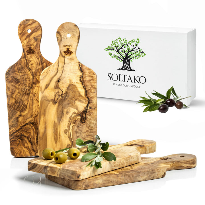 Olivenholz Frühstücksbrettchen 4er Set "Le Matinal" 1, 1