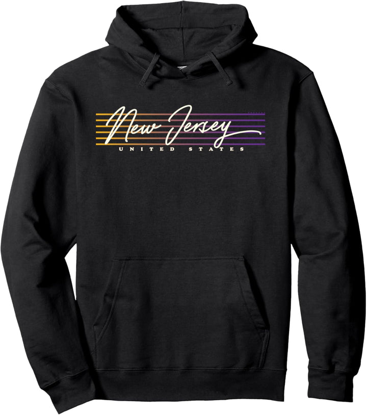 Vintage Retro USA New Jersey Pullover Hoodie