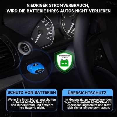 AUTOPHIX Nexlink OBD2 Bluetooth 5.0 Diagnosegerät Auto für Autos und Motorräder, OBD2 Bluetooth Adap